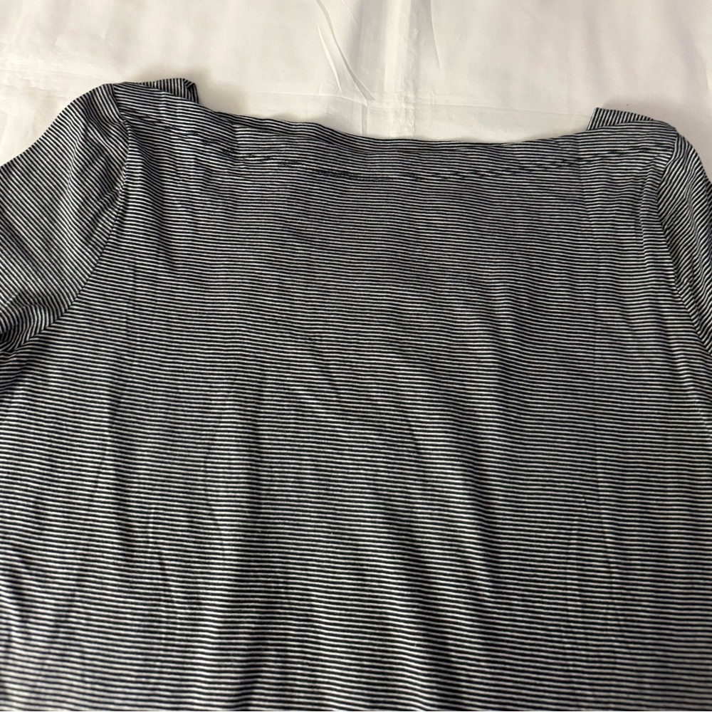 Ann Taylor LOFT Striped 3/4 Sleeves Shirt - Picture 5 of 11